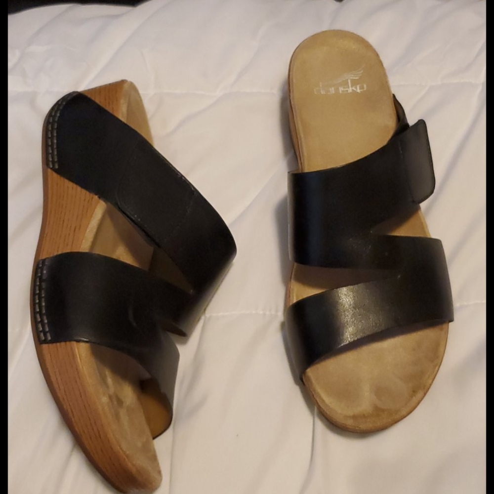 Dansko Black Sandals